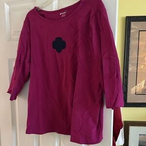 Girl Scouts Magenta Long Sleeve Top